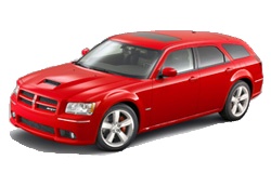dodge magnum in red color